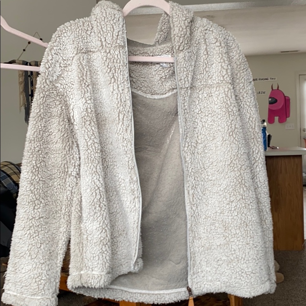 Gray teddy coat